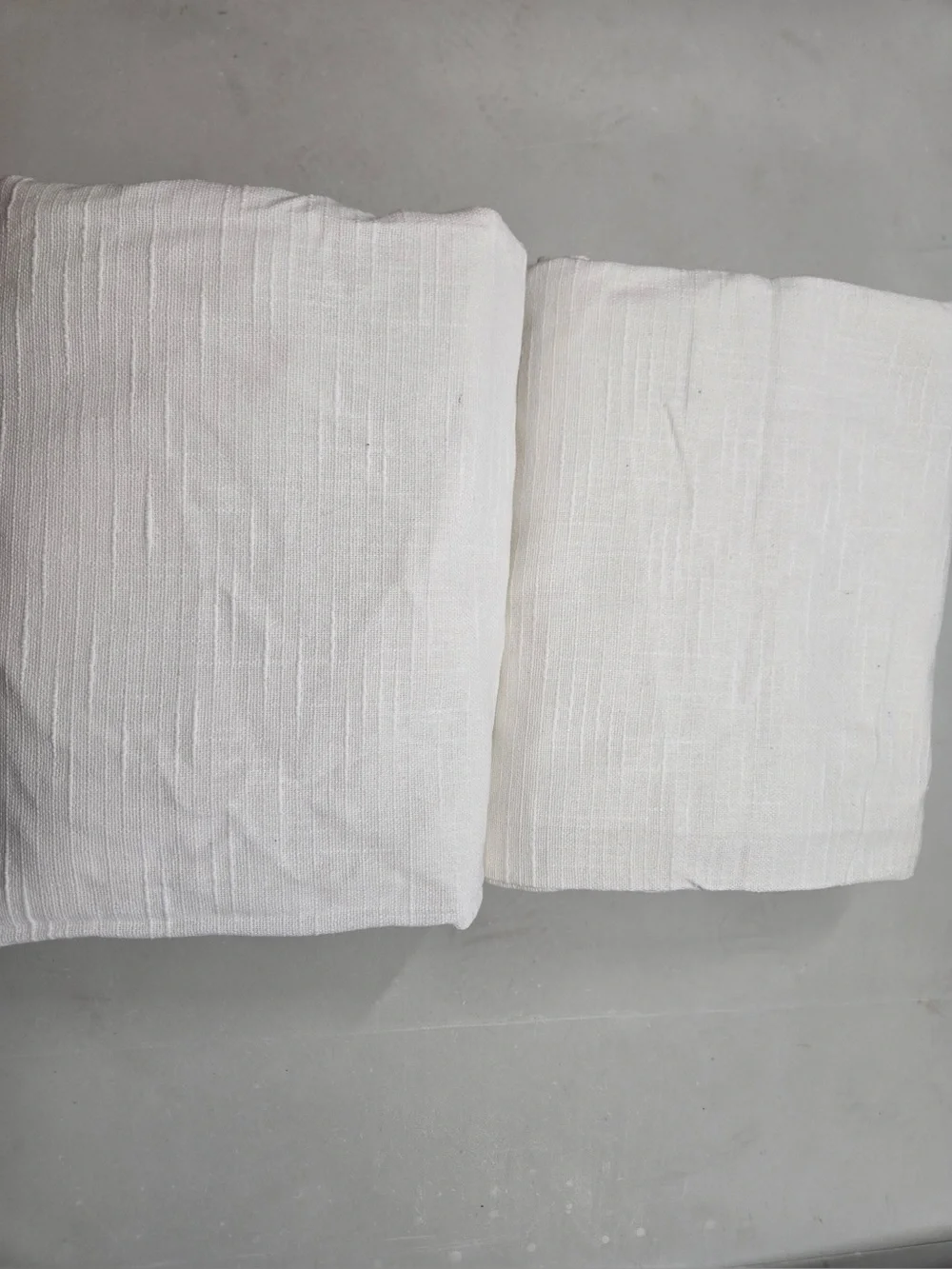 QUINCE Set Of 2 48x96 Cotton Slub Curtains White 0897